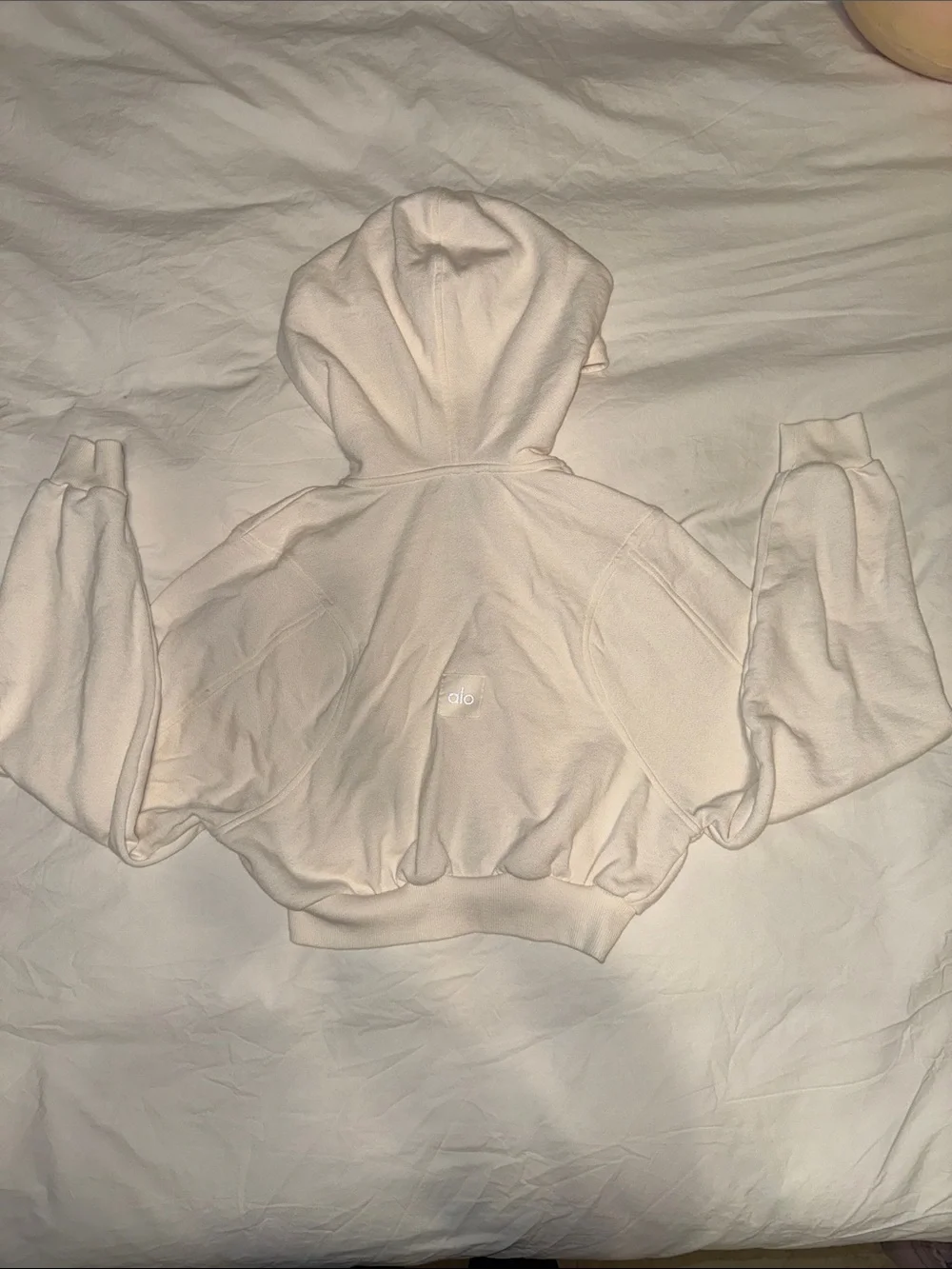 Alo Yoga Sweet Escape Zip Up Hoodie Ivory Size XS